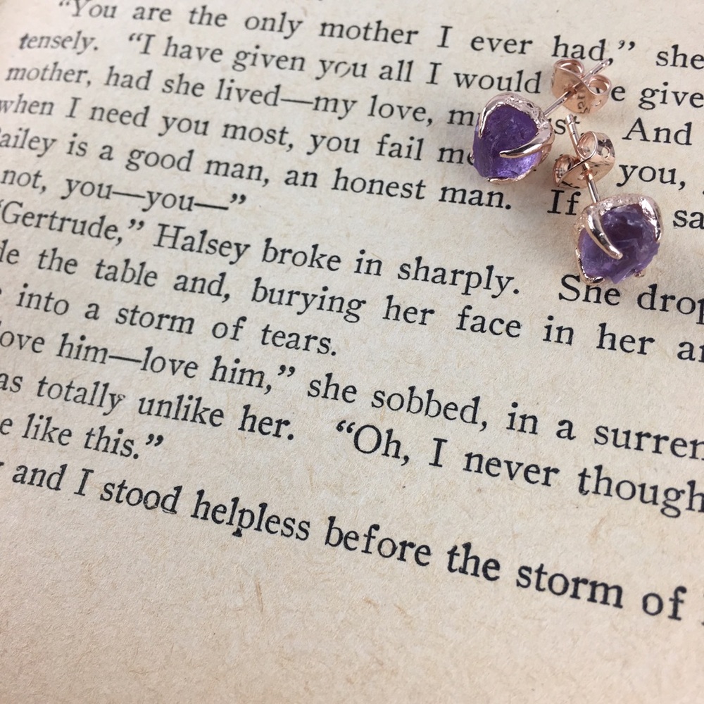 SALE!!! 💙 2 pairs left! Pink Amethyst Earrings - Picture 4 of 6